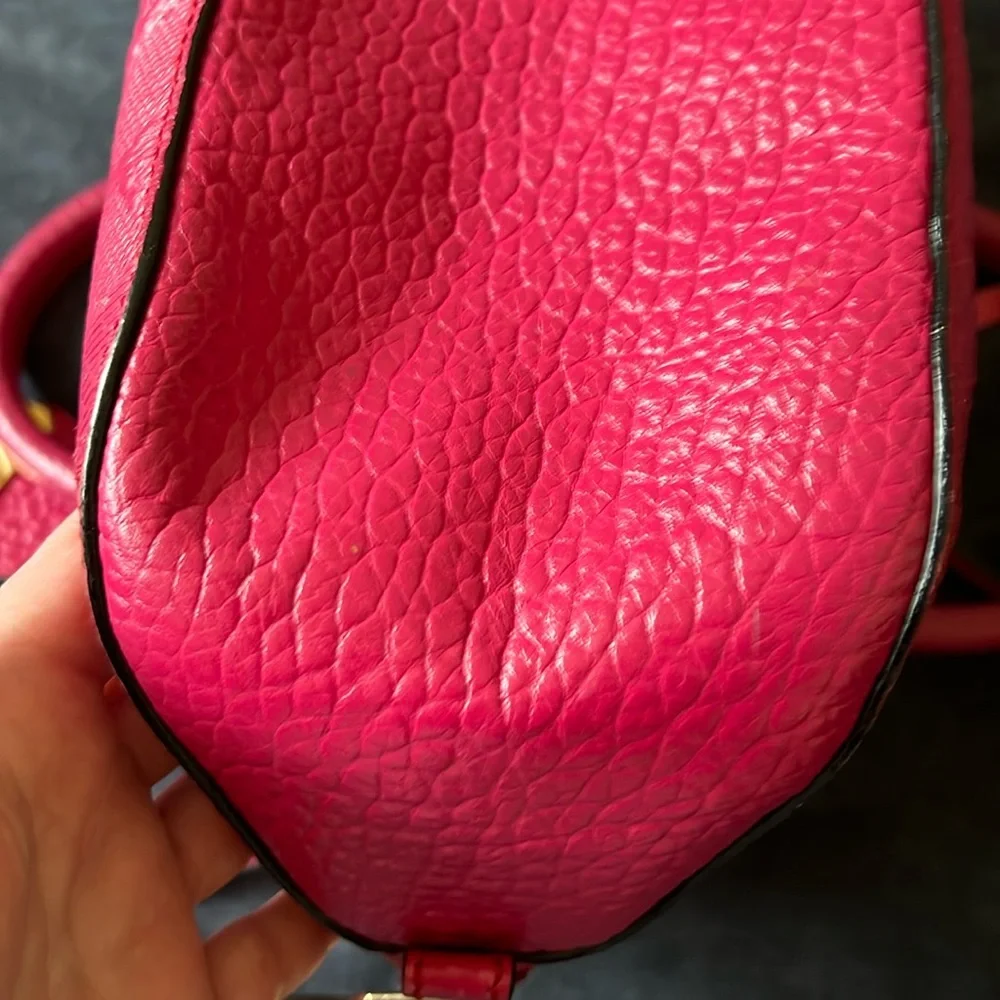 Burberry Orchard Grained Leather Satchel - Fuchsia (PINK) - Picture 7 of 11
